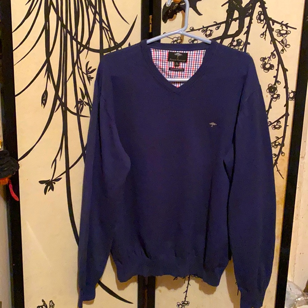 Fynch-Hatton Men’s Knitted Jumper With V-Neck Golf